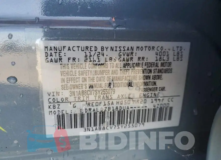 3N1AB8CV7SY255079 Photo# 12
