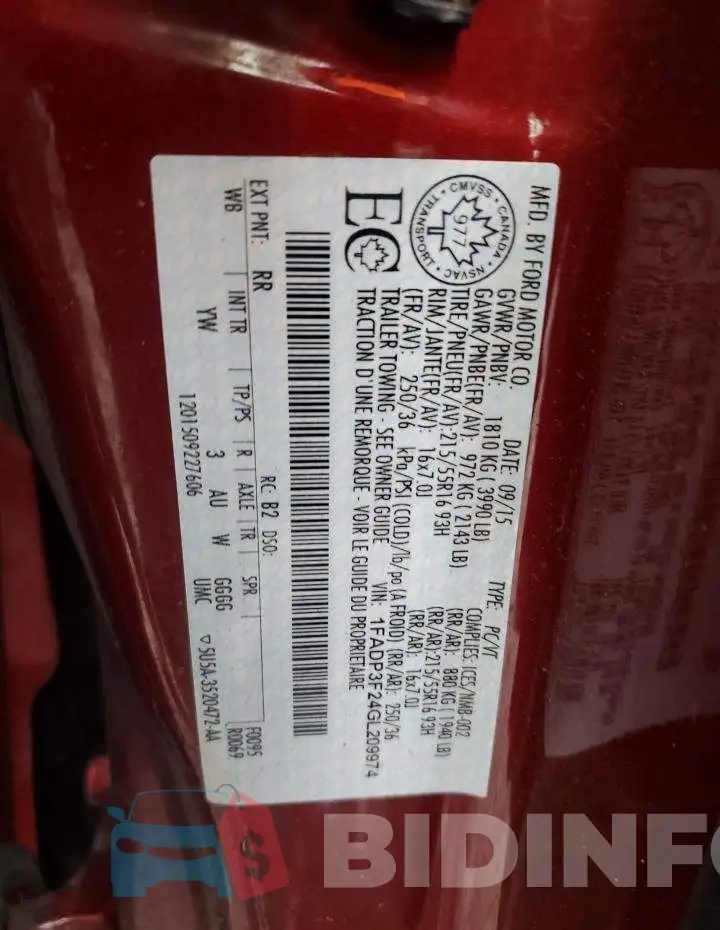 1FADP3F24GL209974 Photo# 12