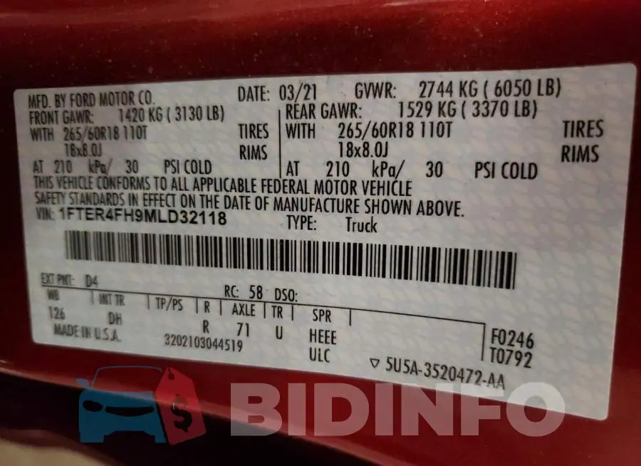 1FTER4FH9MLD32118 Photo# 12