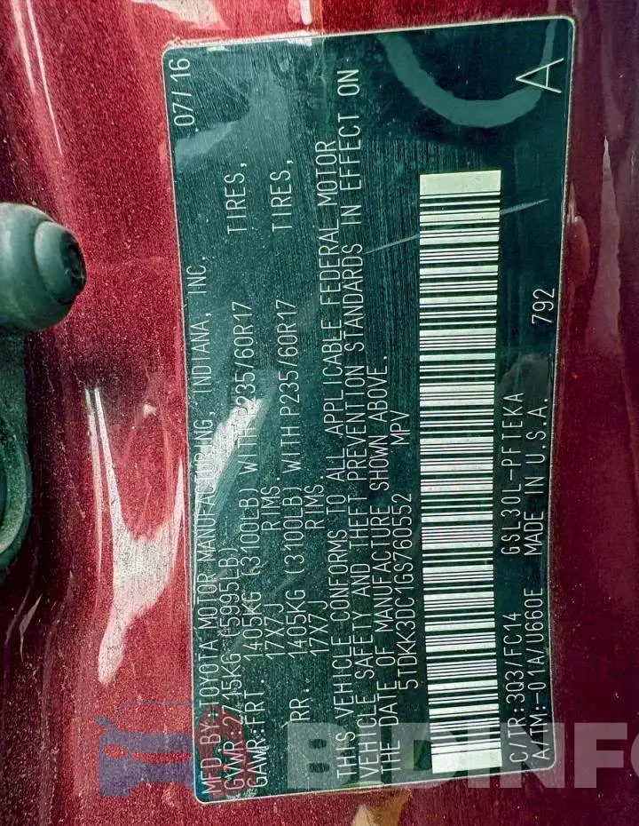 5TDKK3DC1GS760552 Photo# 10