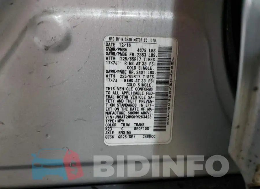 JN8AT2MVXHW263428 Photo# 13