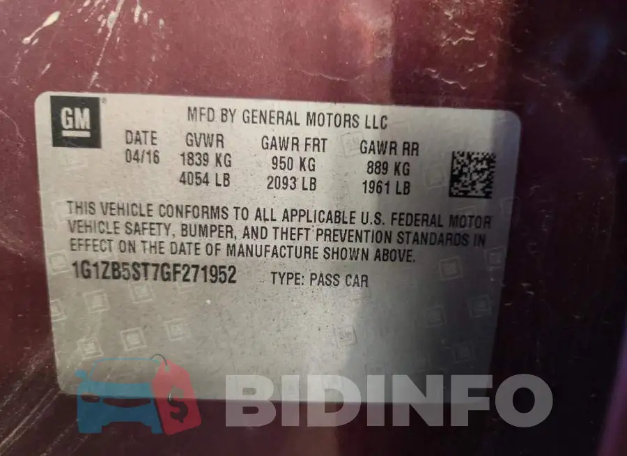 1G1ZB5ST7GF271952 Photo# 12