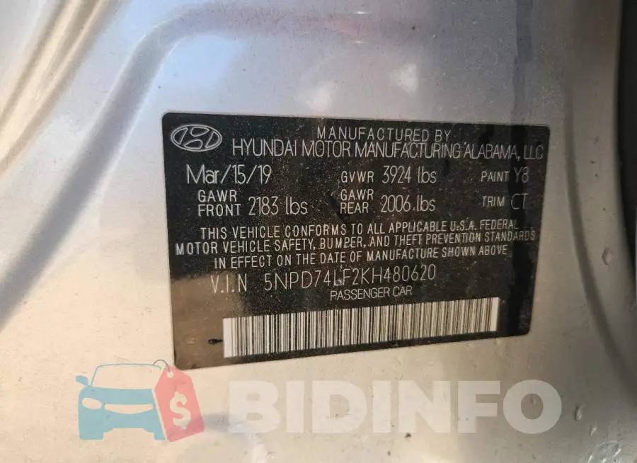 5NPD74LF2KH480620 Photo# 12