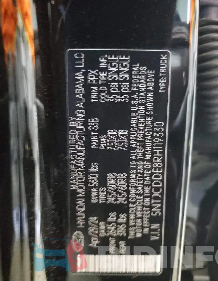 5NTJCDDE8RH119330 Photo# 12