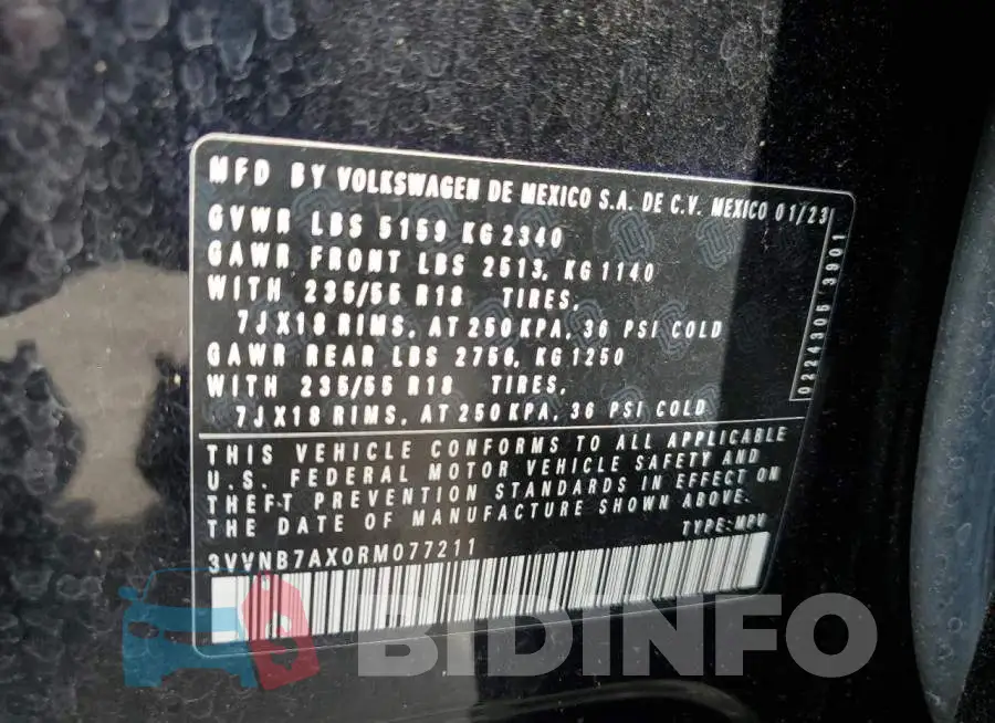 3VVNB7AX0RM077211 Photo# 13