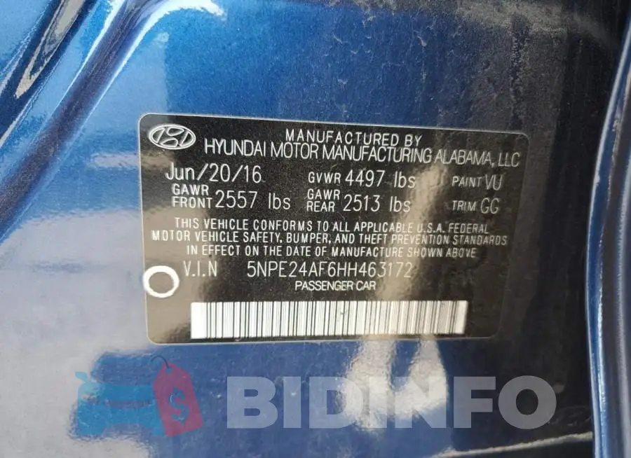 5NPE24AF6HH463172 Photo# 12
