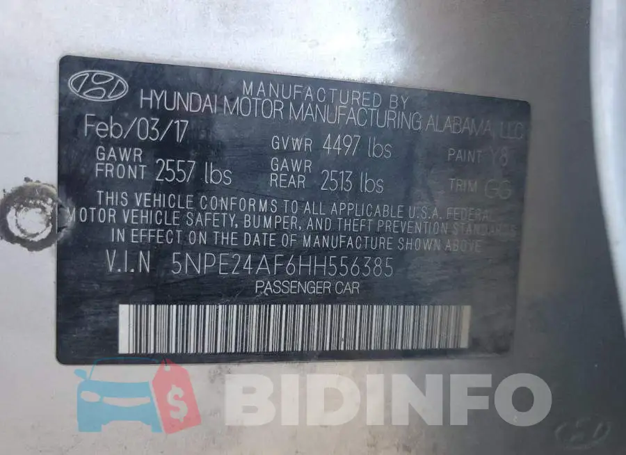 5NPE24AF6HH556385 Photo# 13