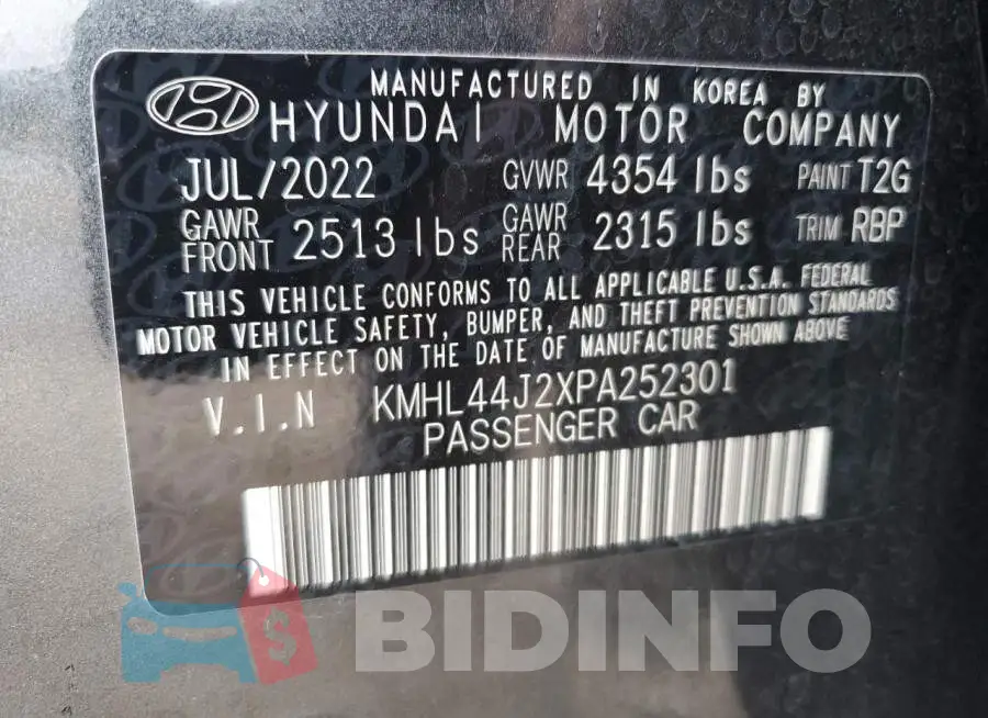KMHL44J2XPA252301 Photo# 13