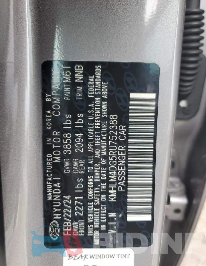 KMHLM4DG5RU752388 Photo# 12