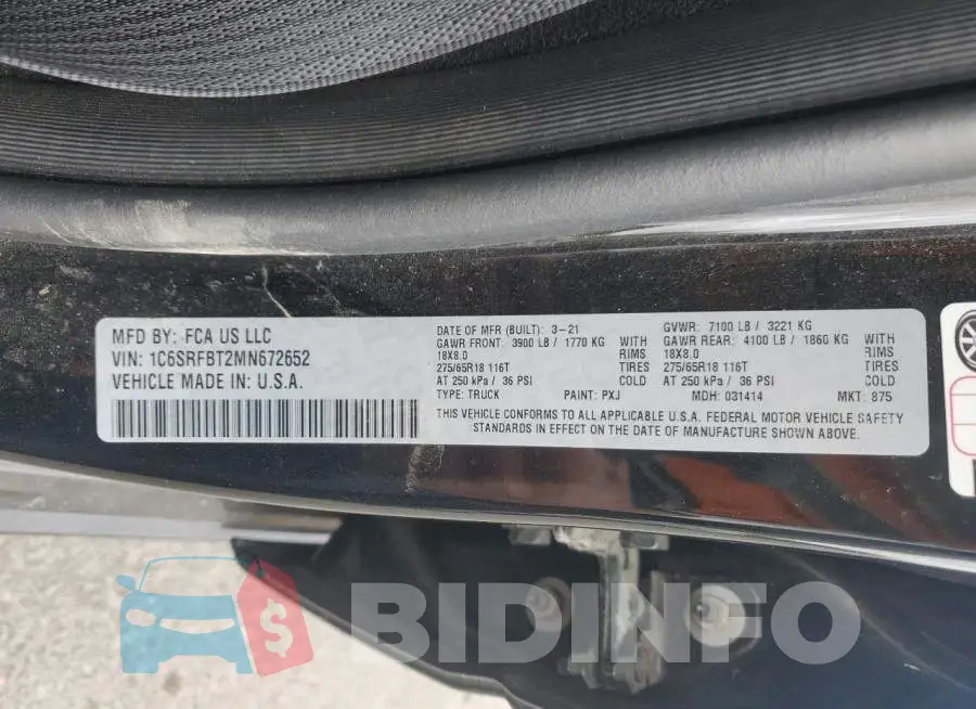 1C6SRFBT2MN672652 Photo# 12