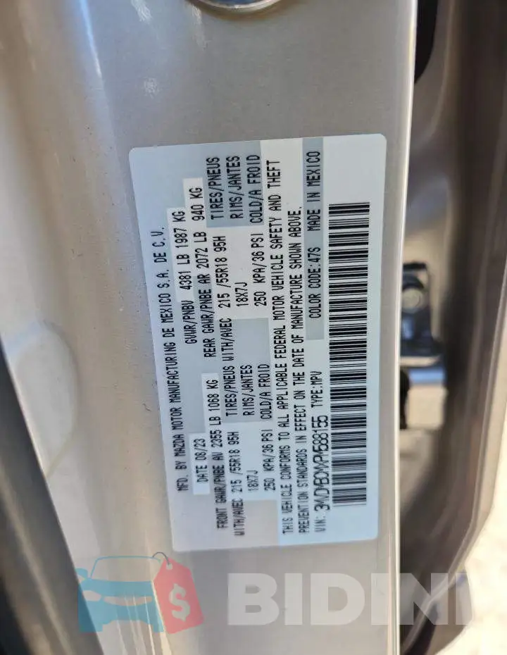 3MVDMBCMXPM588155 Photo# 14