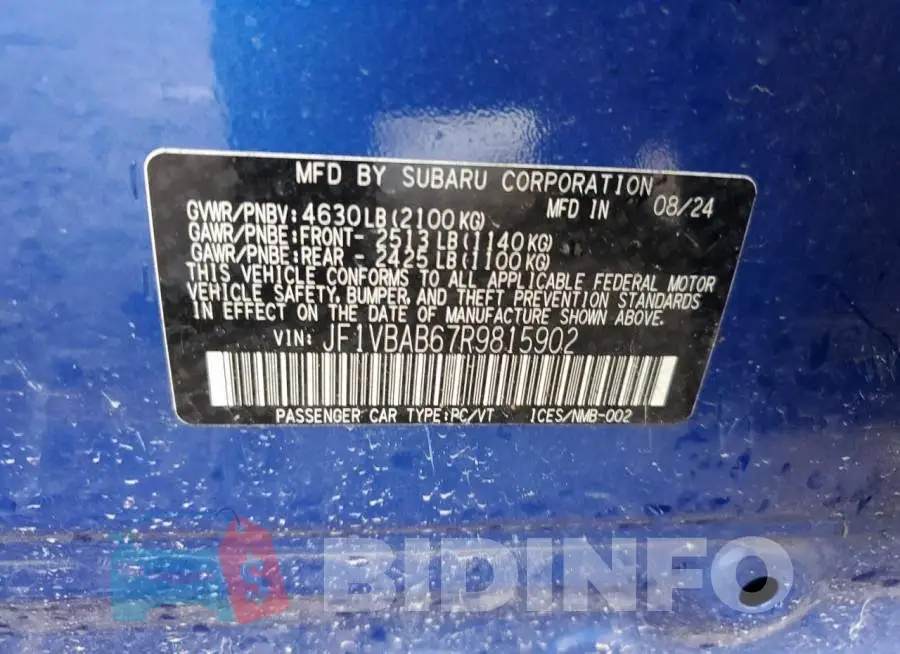JF1VBAB67R9815902 Photo# 12