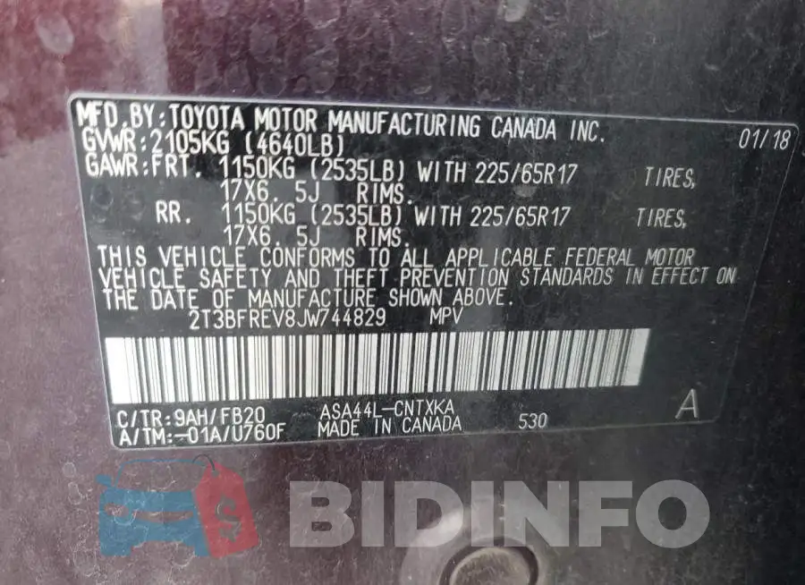 2T3BFREV8JW744829 Photo# 12