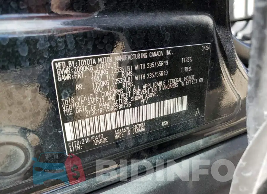 2T3C1RFV9RC288726 Photo# 14