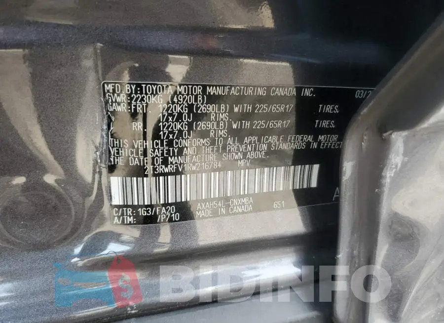 2T3RWRFV1RW216784 Photo# 12