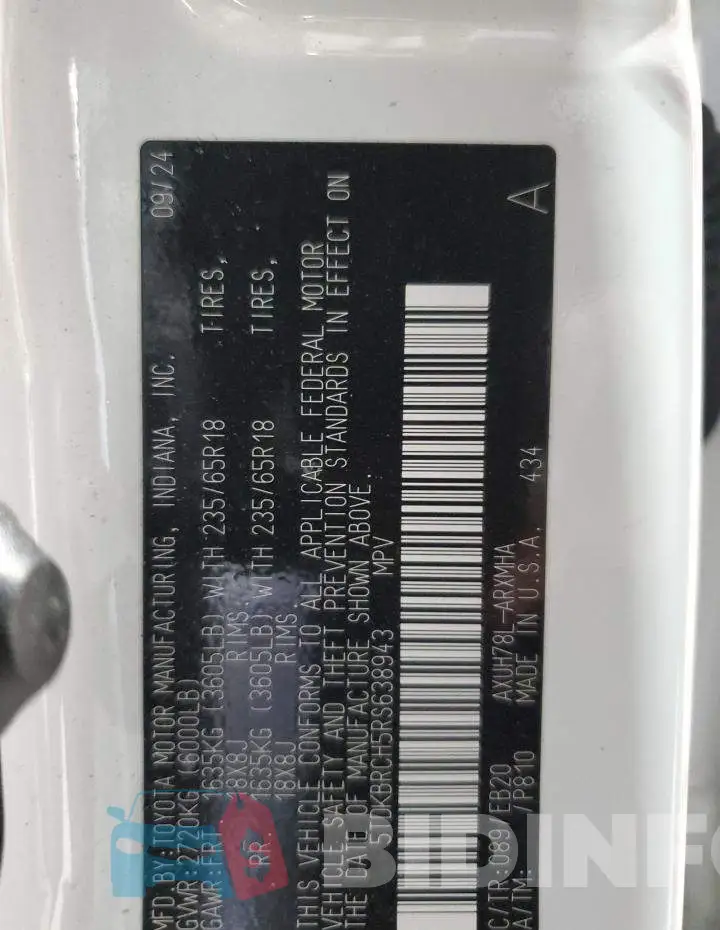 5TDKBRCH5RS638943 Photo# 14