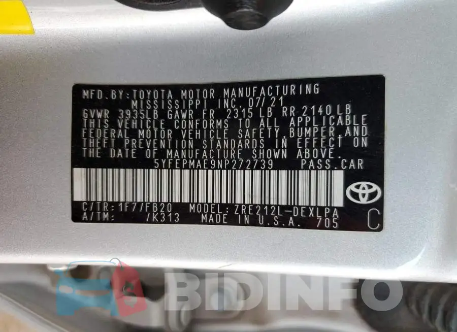 5YFEPMAE9NP272739 Photo# 12