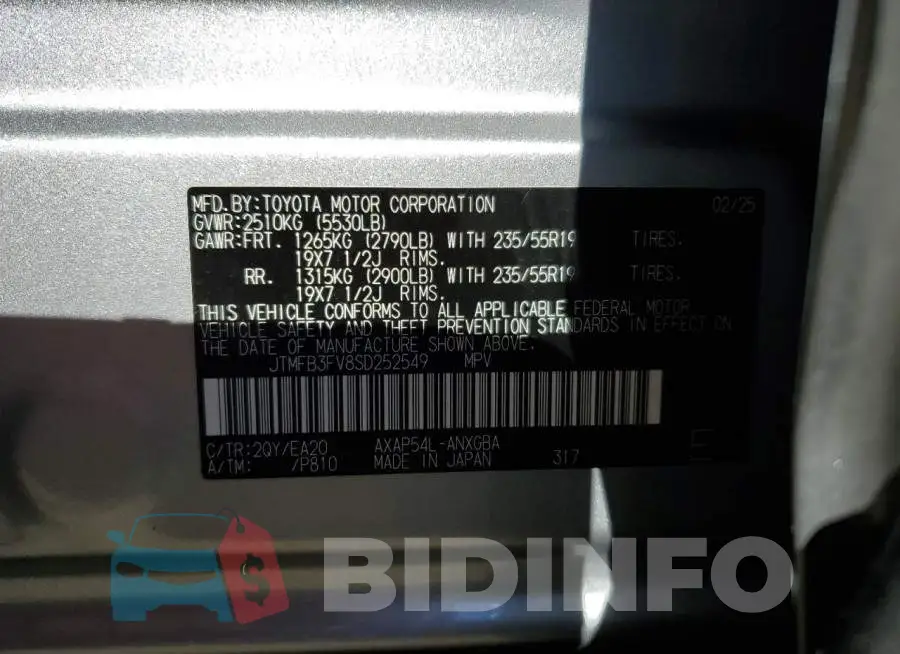 JTMFB3FV8SD252549 Photo# 13