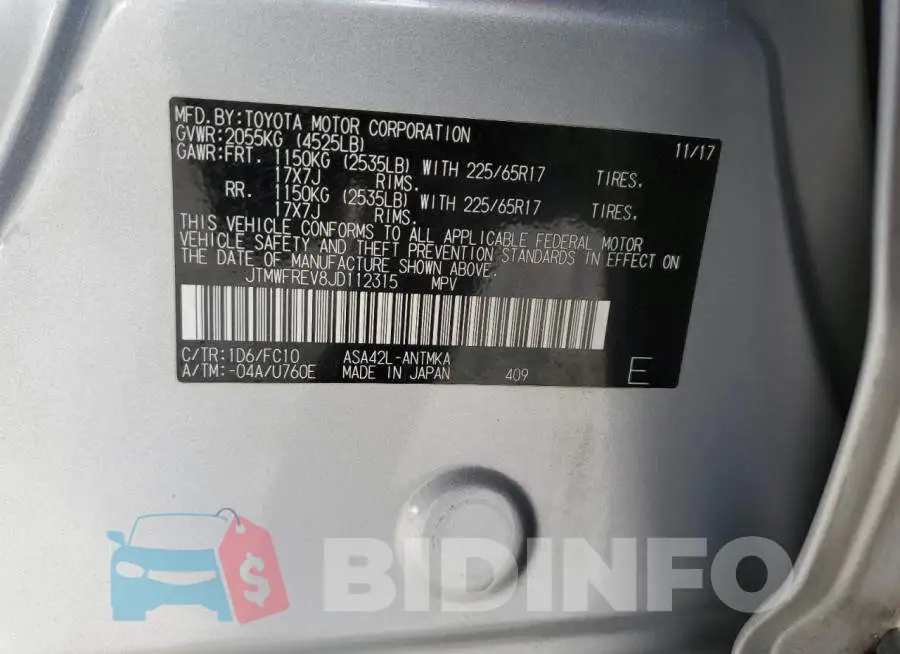 JTMWFREV8JD112315 Photo# 14