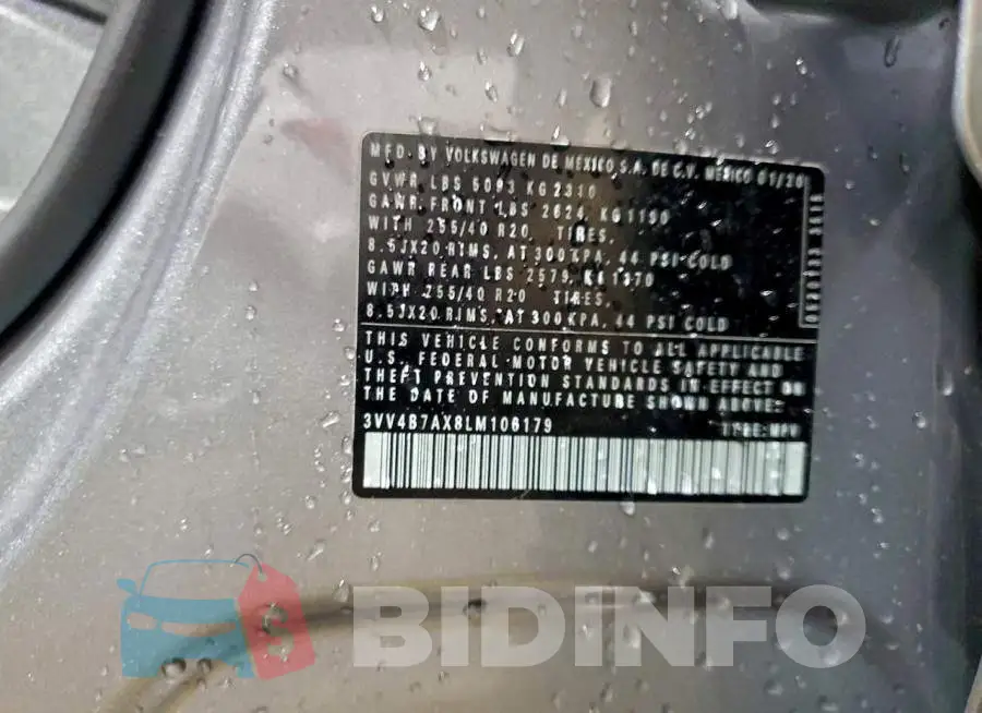 3VV4B7AX8LM106179 Photo# 13