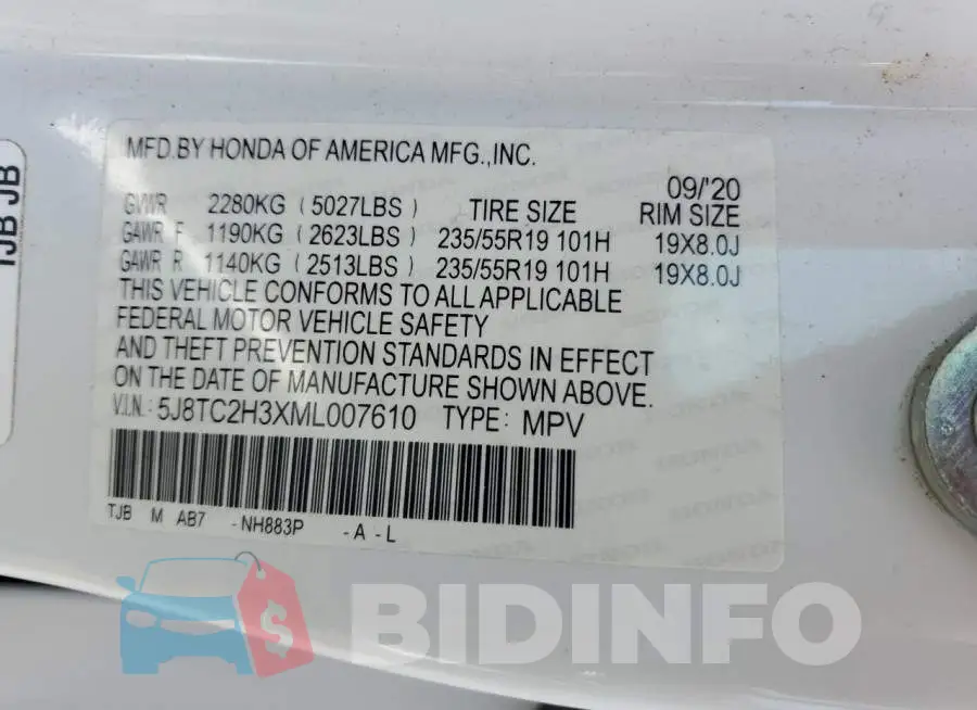 5J8TC2H3XML007610 Photo# 12