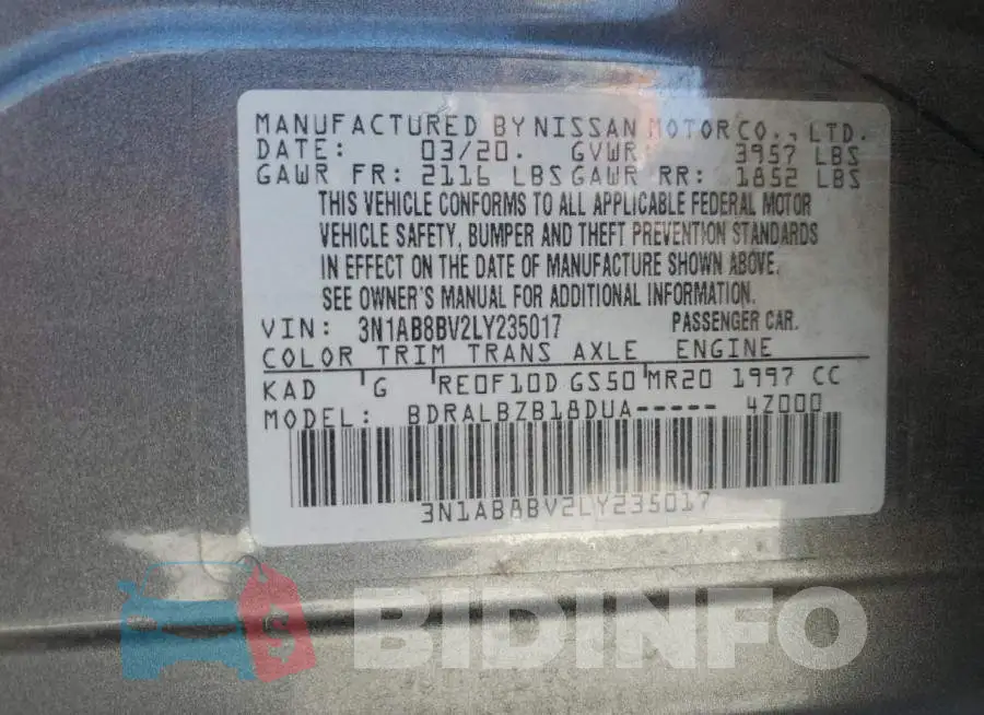 3N1AB8BV2LY235017 Photo# 12