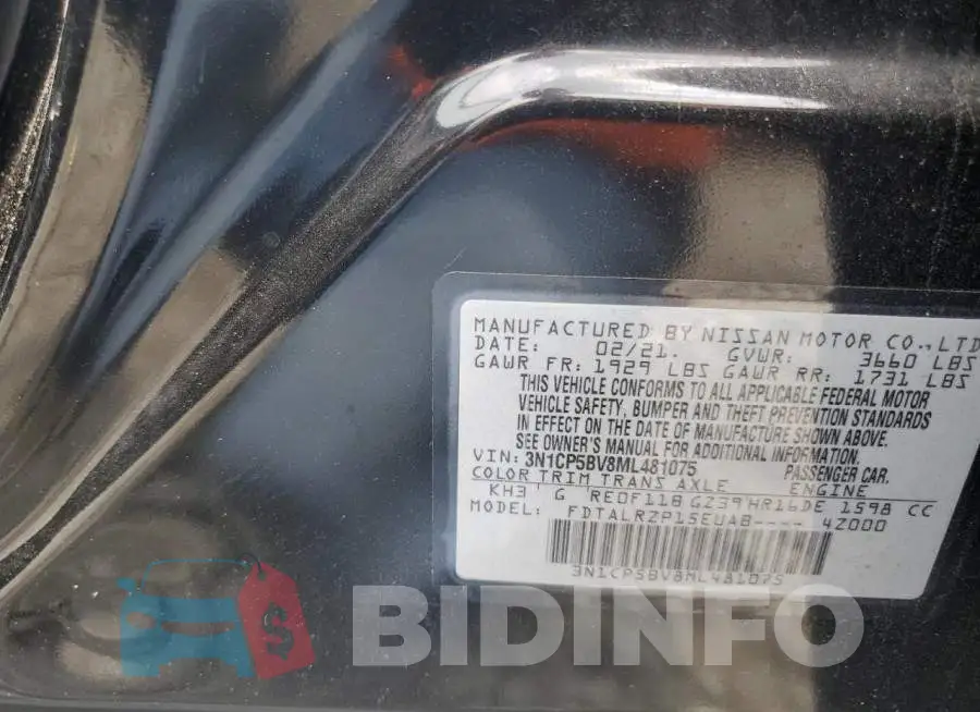 3N1CP5BV8ML481075 Photo# 13