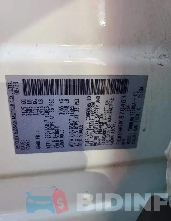 5N1BT3AB7PC870463 Photo# 13
