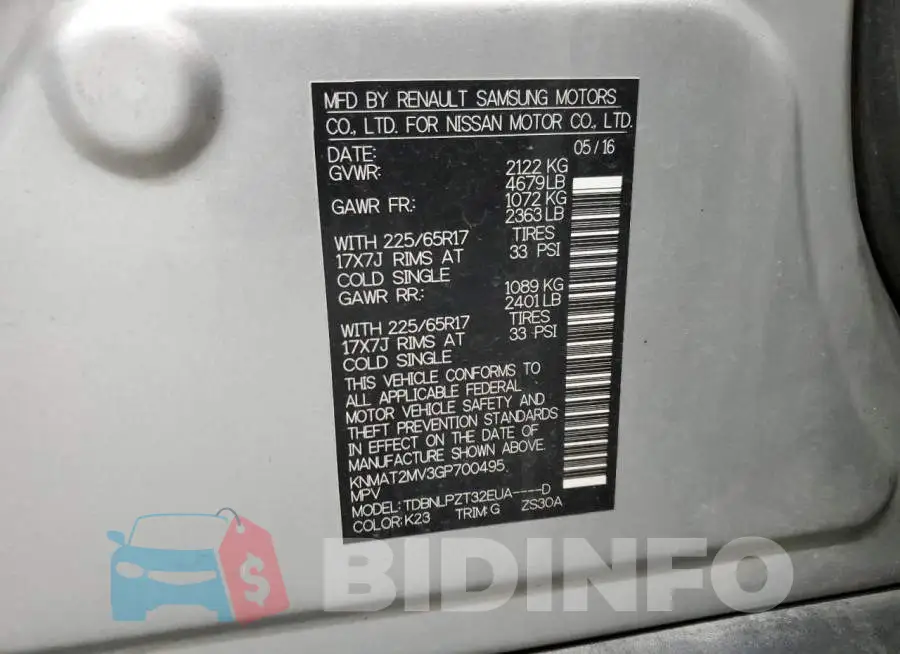 KNMAT2MV3GP700495 Photo# 14