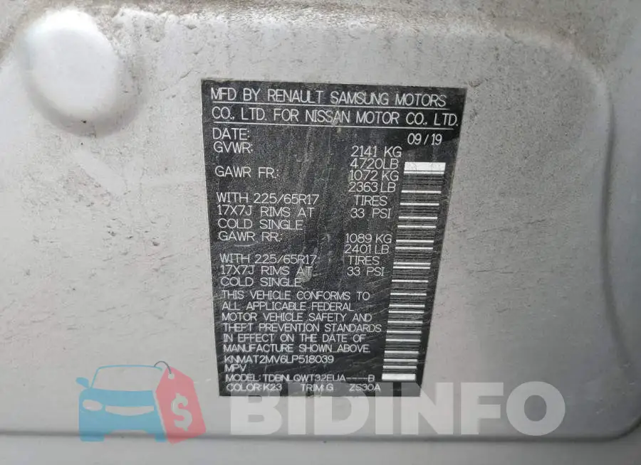 KNMAT2MV6LP518039 Photo# 13