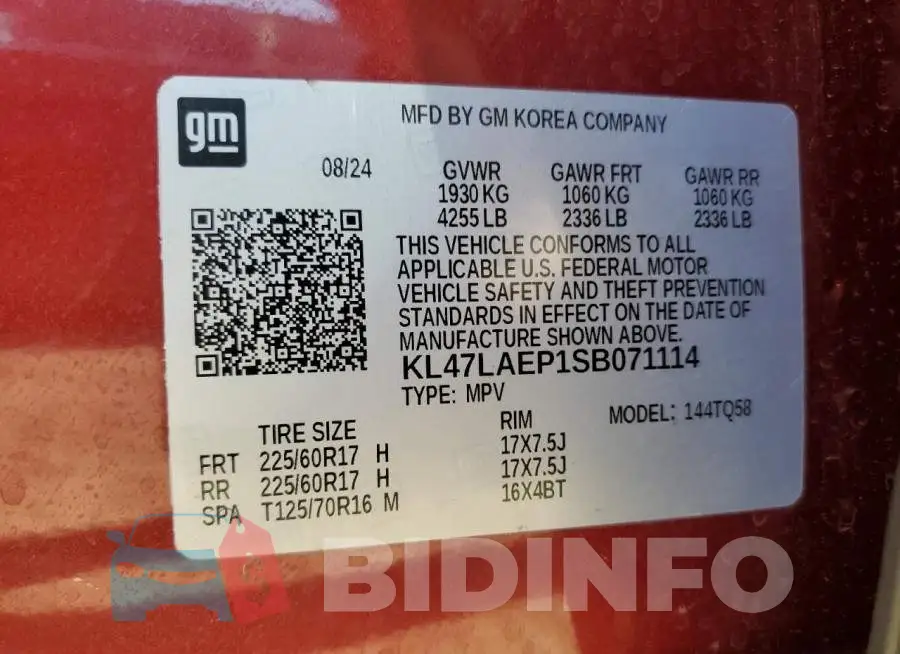 KL47LAEP1SB071114 Photo# 13