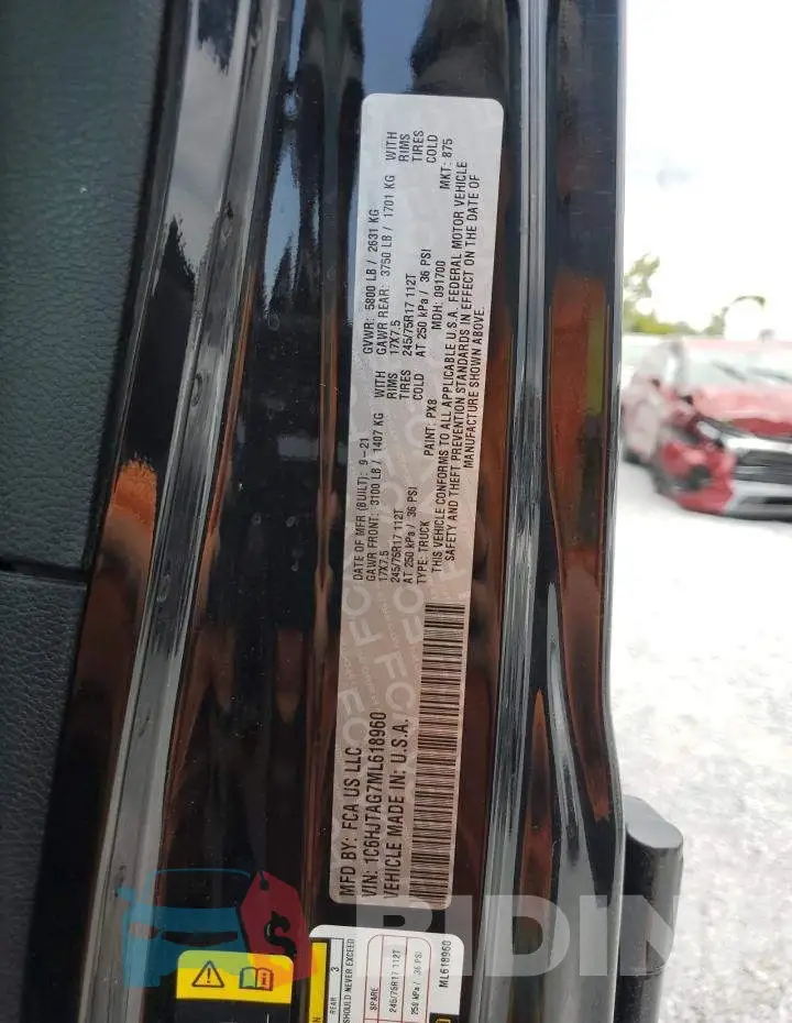 1C6HJTAG7ML618960 Photo# 13
