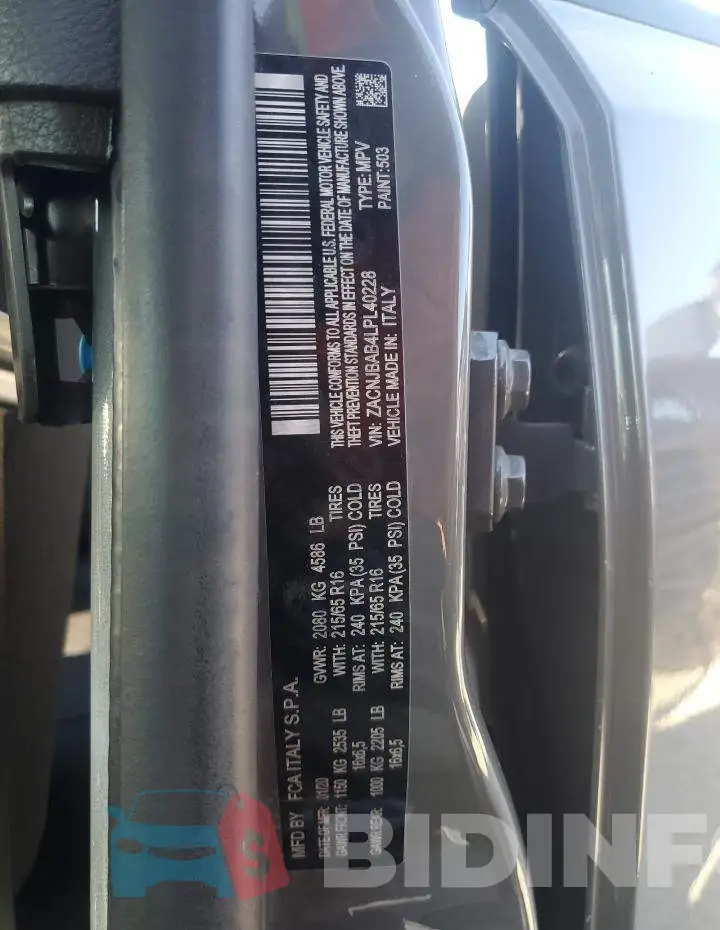 ZACNJBAB4LPL40228 Photo# 13