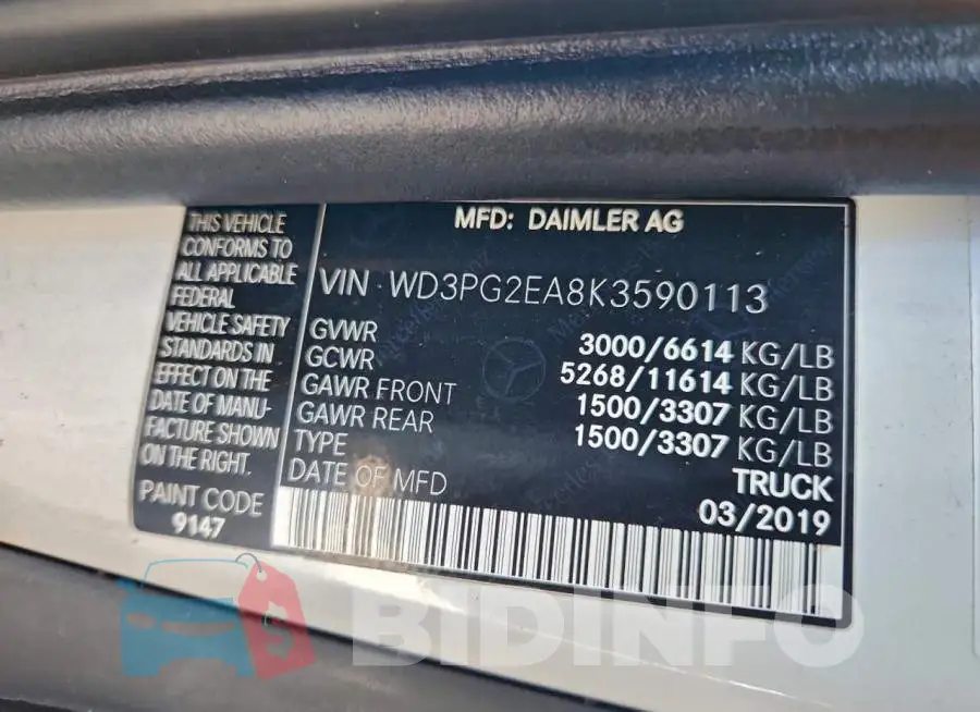 WD3PG2EA8K3590113 Photo# 13