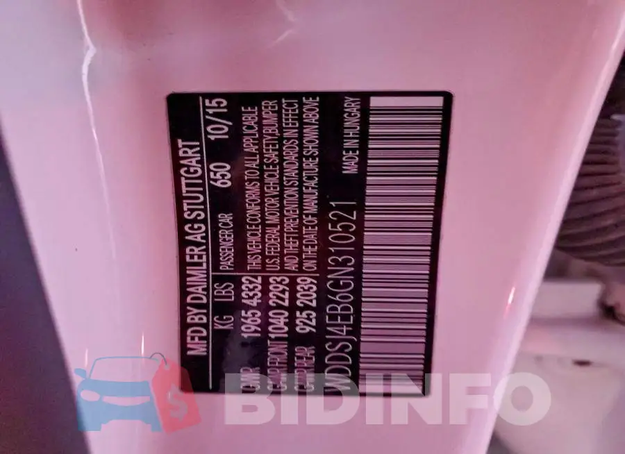 WDDSJ4EB6GN310521 Photo# 12