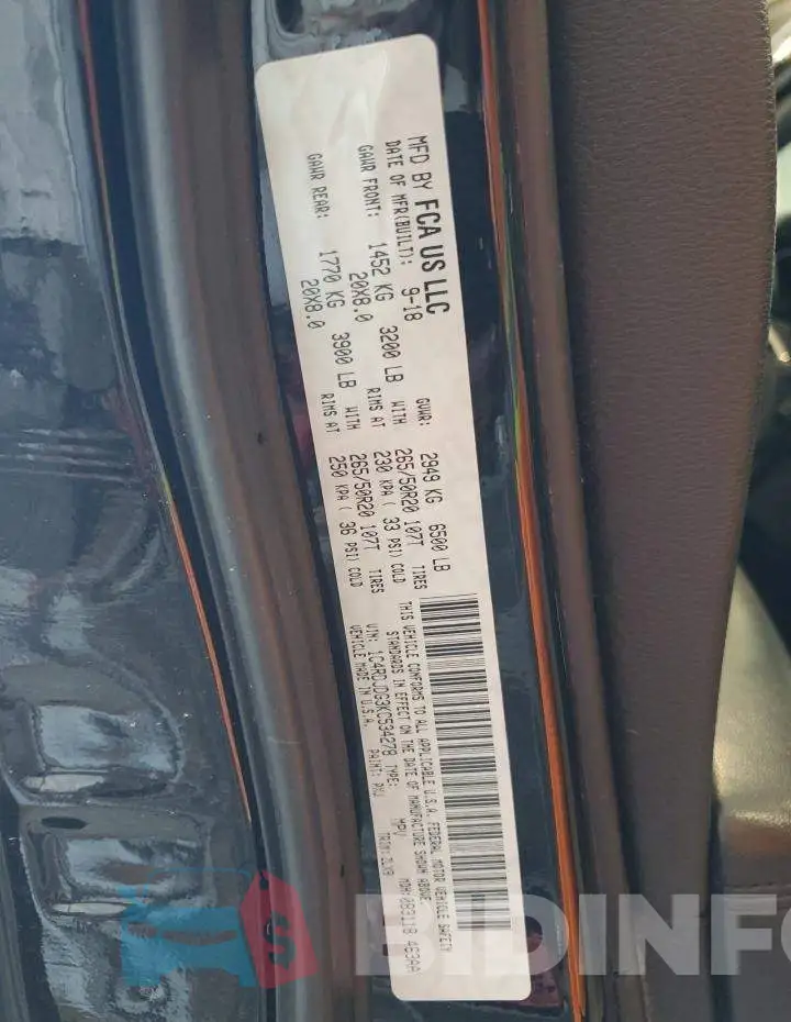 1C4RDJDG3KC534278 Photo# 13