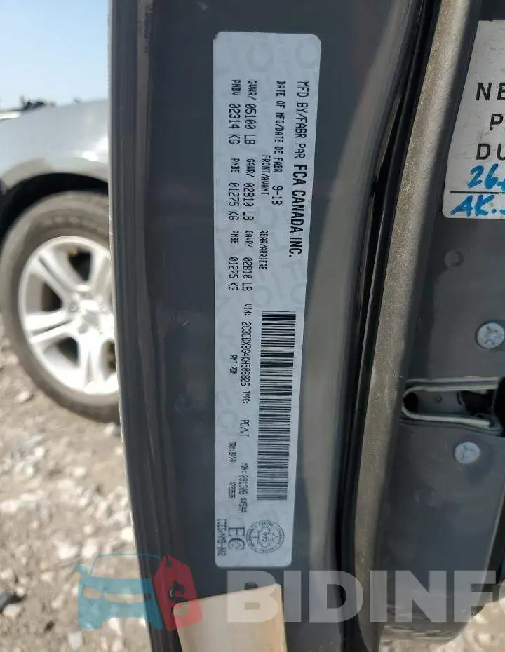 2C3CDXBG4KH506826 Photo# 13