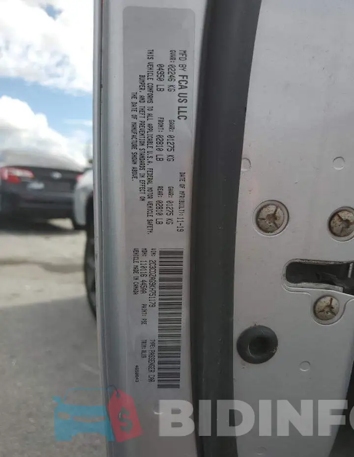 2C3CDZAG9KH751179 Photo# 13