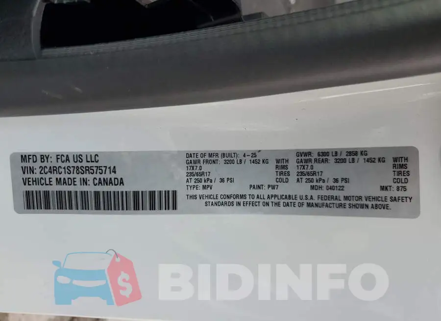 2C4RC1S78SR575714 Photo# 14