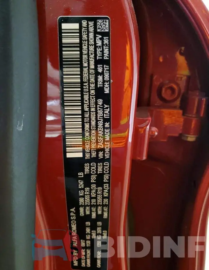 ZASFAKBN9J7B87749 Photo# 13