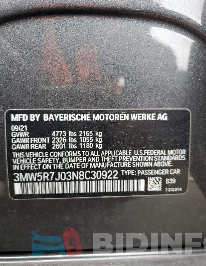3MW5R7J03N8C30922 Photo# 12