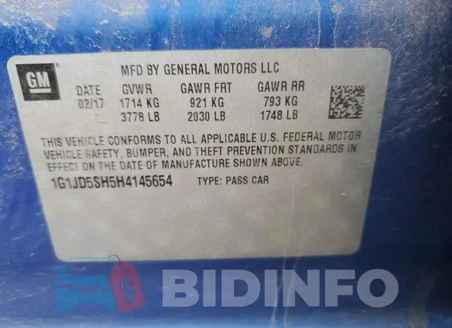 1G1JD5SH5H4145654 Photo# 12