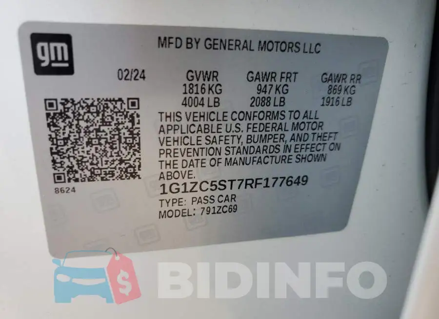 1G1ZC5ST7RF177649 Photo# 12