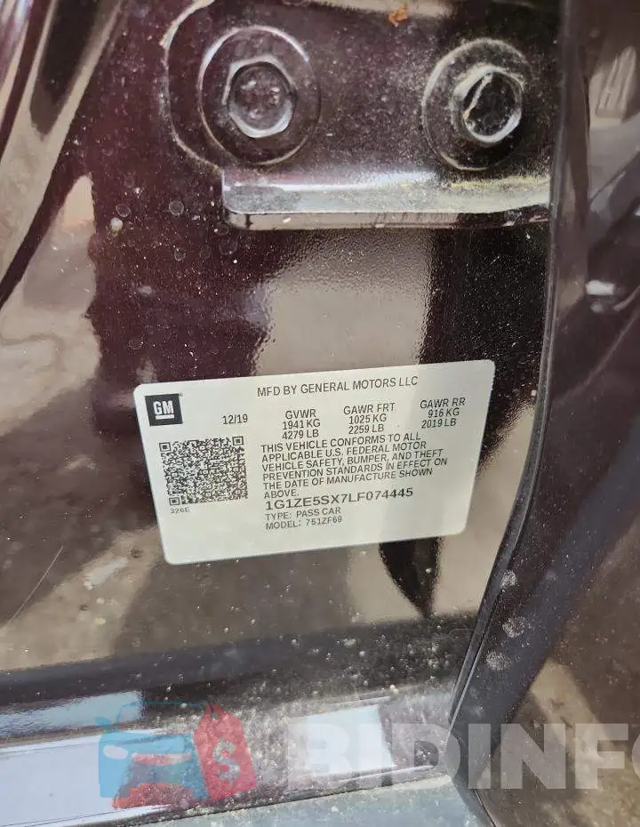 1G1ZE5SX7LF074445 Photo# 12