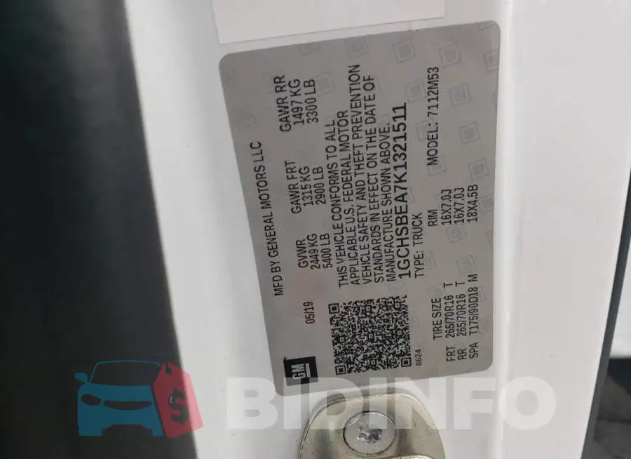 1GCHSBEA7K1321511 Photo# 13