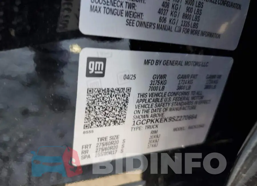 1GCPKKEK9SZ270664 Photo# 12
