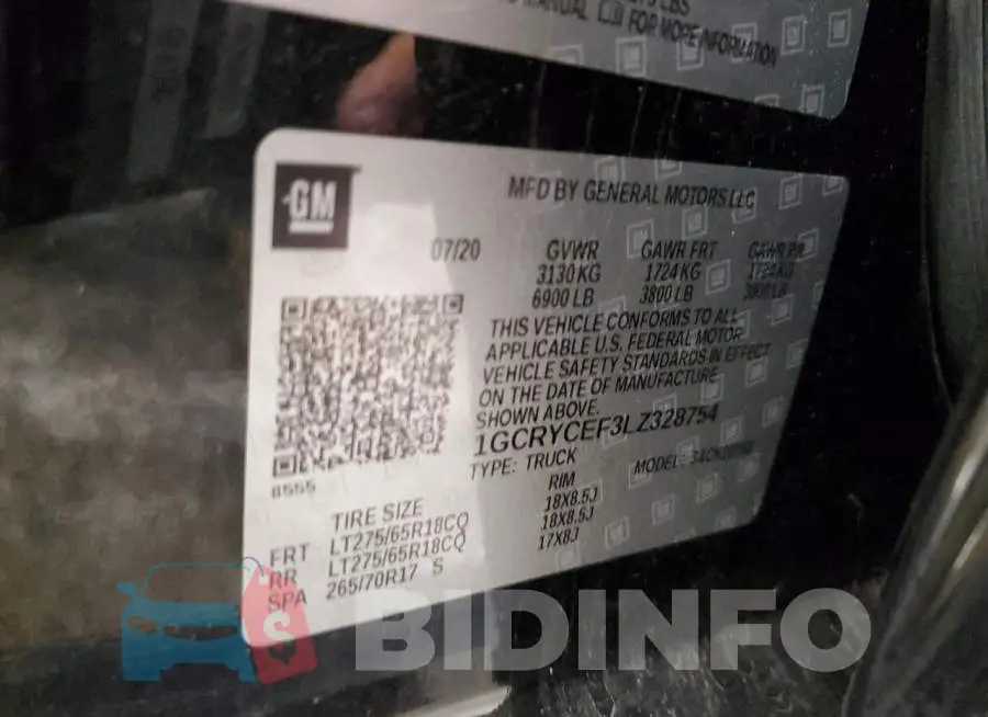 1GCRYCEF3LZ328754 Photo# 12