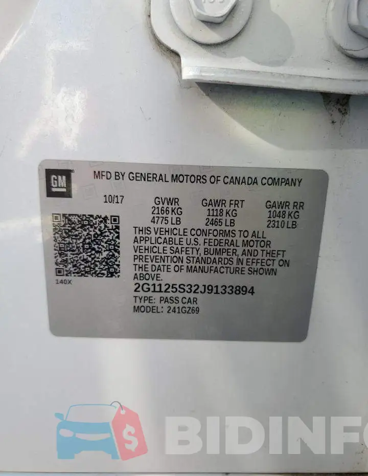 2G1125S32J9133894 Photo# 12
