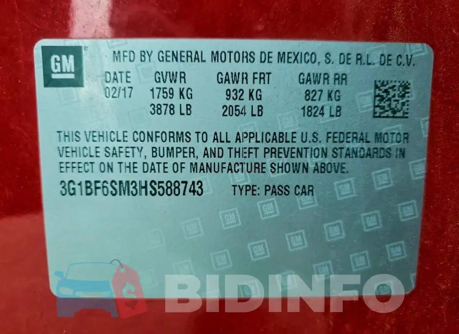 3G1BF6SM3HS588743 Photo# 12