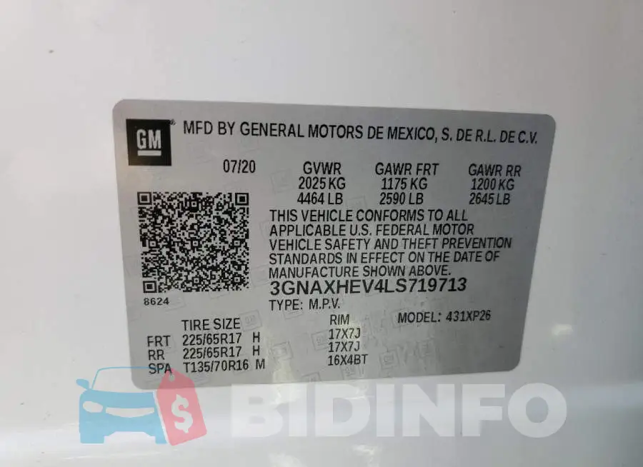 3GNAXHEV4LS719713 Photo# 13